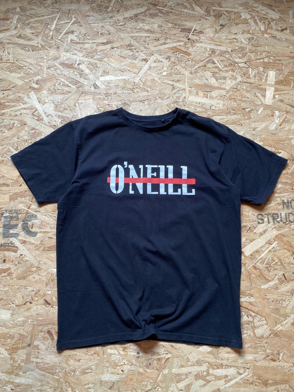 O'Neill Black Short Sleeve Tee with Red Accent Logo